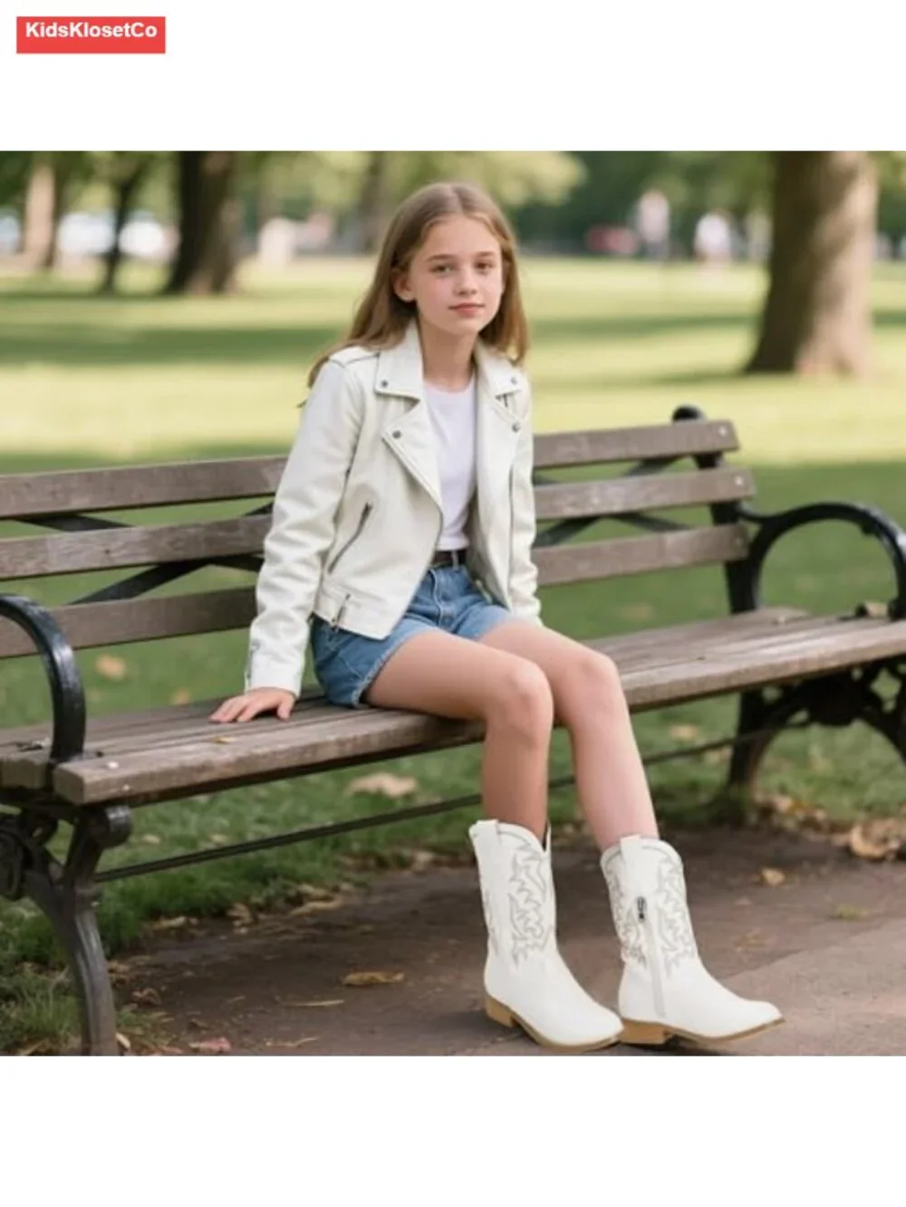 Girls Cowgirl Boots Toddler Western Riding Boots Round Toe Mid Calf Zipper